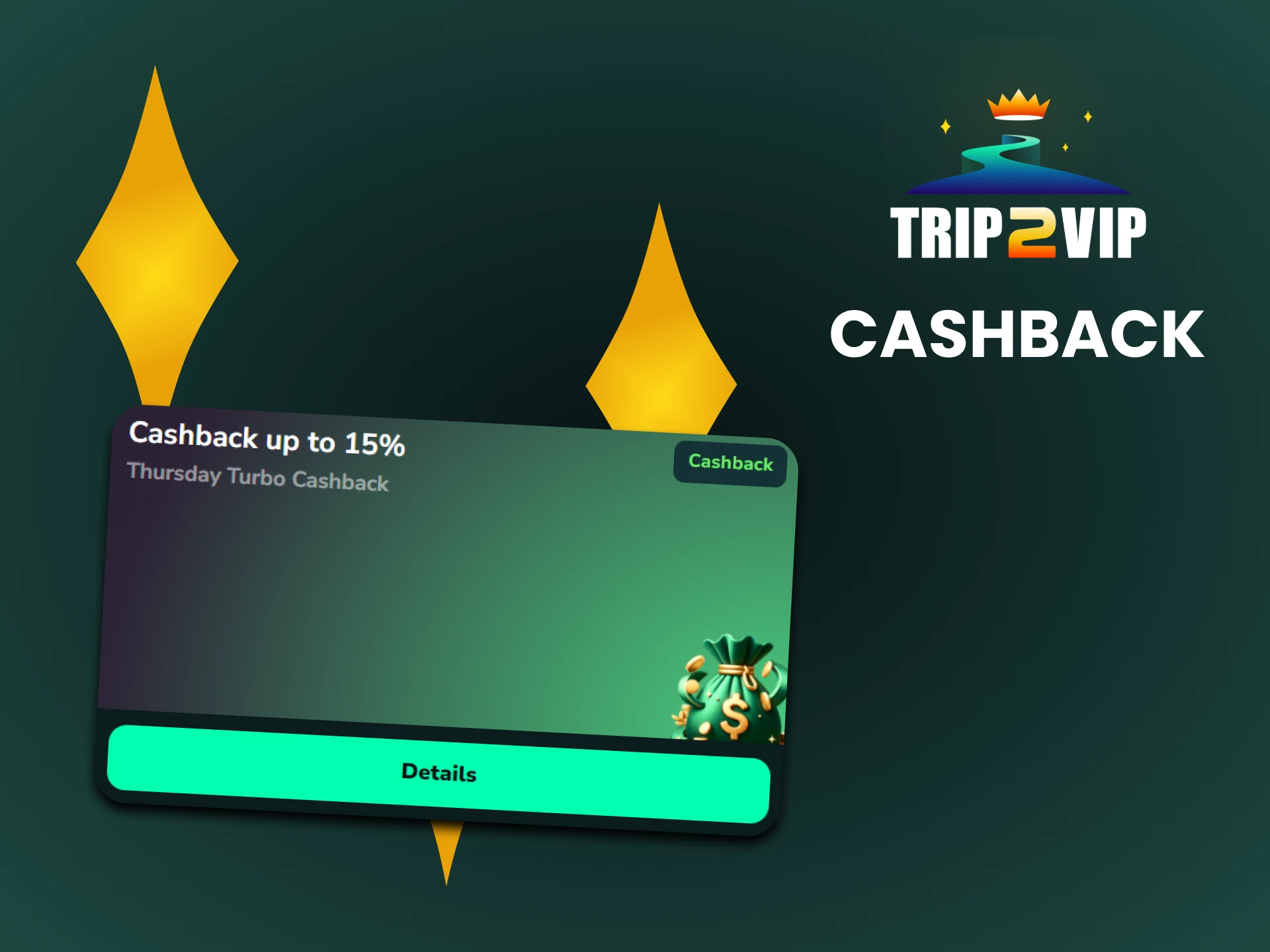 Get cashback from Trip2vip.