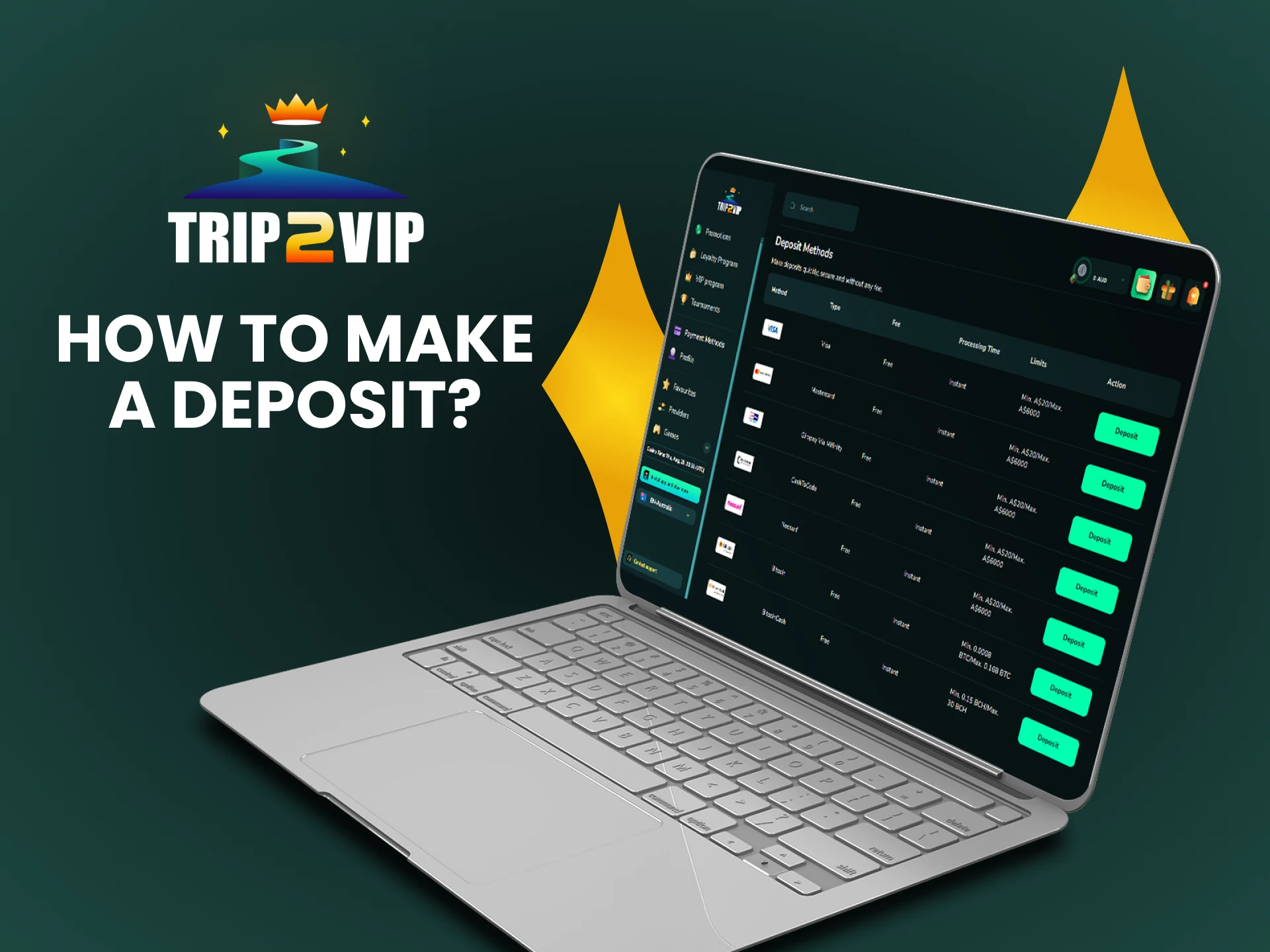 We will show you how to top up funds on Trip2vip.